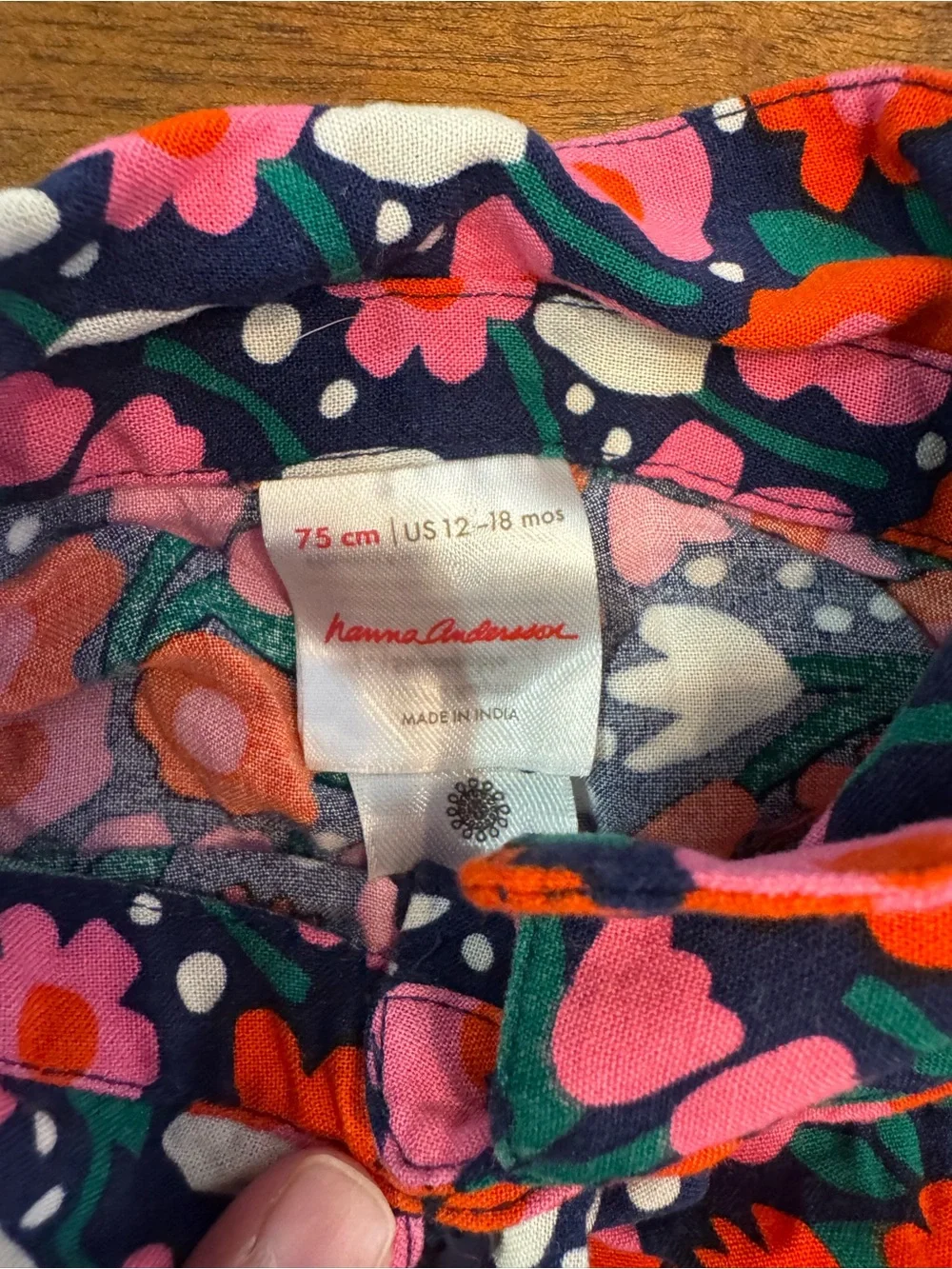 Hanna Andersson Pink Floral Shirt Dress